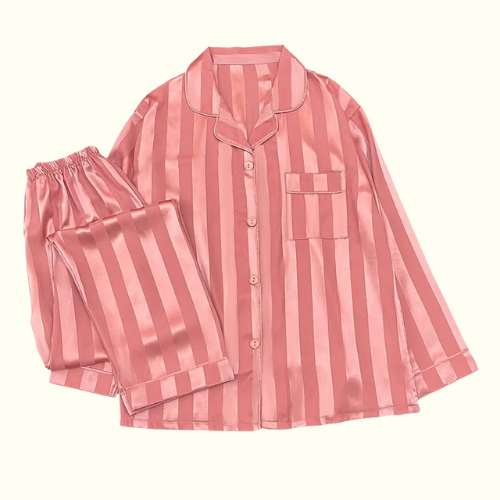 Pink Candy Satin PJs